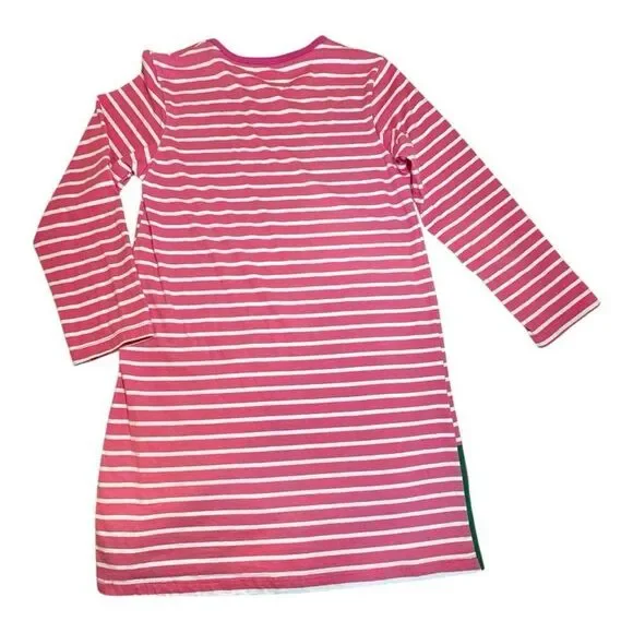 W.L. Monsoon Girls 6T 100% Cotton Appliqué Hedgehog Striped Tunic Shirt Dress - Picture 2 of 9